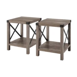 Set Of 2 Sophie Rustic Farmhouse X Frame Side Tables - Saracina Home -Furniture Store GUEST 960bef5e 3c5c 4d02 b13f f506cb00d421