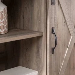 Robinson Rustic Transitional Sliding Barn Door Corner TV Stand For TVs Up To 58" - Saracina Home -Furniture Store GUEST 97a8b3a3 3014 4443 82a1 15aa88d117b9