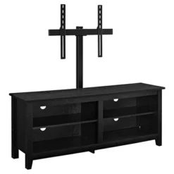 Farmhouse 4 Cubby Wood Open Storage With Mount TV Stand For TVs Up To 65" - Saracina Home -Furniture Store GUEST 98846e9d 9acf 48a7 9962 3e37225e84c1