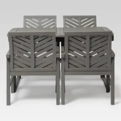 5pc Slatted Extendable Acacia Wood Patio Dining Set - Saracina Home -Furniture Store GUEST 99bbc339 5382 45b6 9821 1dac64db2b81