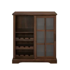 Tavern Modern Transitional Sliding Window Pane Door Bar Cabinet - Saracina Home -Furniture Store GUEST 9b43bc1d 6244 4381 8aae a40702b3f8c5
