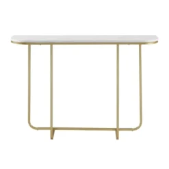 Megan Modern Glam Curved Console Table Faux White Marble/Gold - Saracina Home -Furniture Store GUEST 9c4dc3eb d351 4801 920b 2b36439f8fed