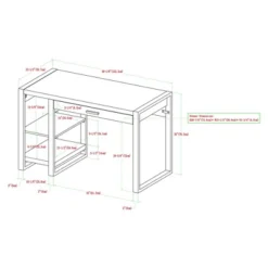 48" Industrial Farmhouse Tech Desk With USB Dark Walnut - Saracina Home -Furniture Store GUEST 9dc32ca9 1669 4b0f 9cc4 24355437a07a