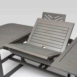 5pc Slatted Extendable Acacia Wood Patio Dining Set - Saracina Home -Furniture Store GUEST 9e2eeb34 ef6f 4427 ba54 634090a28364