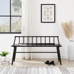 Transitional Low-Back Spindle Entryway Bench - Saracina Home -Furniture Store GUEST 9f4bb3bb 99d2 47f1 a305 15794eb7c1eb