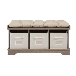 42" Upholstered Wood Entryway Bench With Storage - Saracina Home -Furniture Store GUEST 9fd17880 8594 4230 97d7 e218b6ad18eb