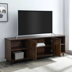 Whitton Modern Transitional Geometric 2 Door TV Stand For TVs Up To 80" - Saracina Home -Furniture Store GUEST a01dabf9 922b 4652 b325 39188bfa55ff