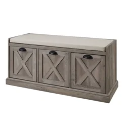 Farmhouse 40" 3 Drawer Storage Bench With Cushion - Saracina Home -Furniture Store GUEST a06a3999 9ea1 49c2 a26a d2bdec9f883f