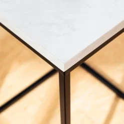 Owen Urban Open Box Frame Side Table Faux White Marble - Saracina Home -Furniture Store GUEST a18d237f 6d41 471e 8f0b cc124916a1b8