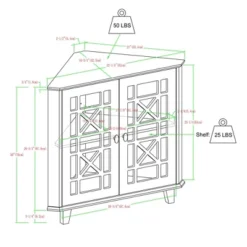 2 Door Corner Accent Cabinet With Fretwork Doors - Saracina Home -Furniture Store GUEST a18e1f43 b6f9 4000 b005 ef27a6115445