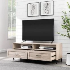 Orin Modern 2 Drawer TV Stand For TVs Up To 60" - Saracina Home -Furniture Store GUEST a3607248 2df7 48f4 950a fc1036bb5be3