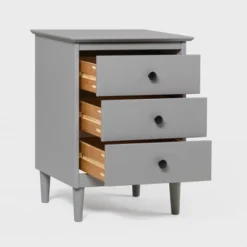 Stiva Classic Mid-Century Modern 3 Drawer Nightstand - Saracina Home -Furniture Store GUEST a506790f 4fc7 4f2c a41e 91b3596872bb