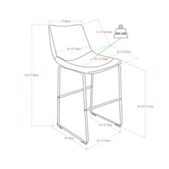 Set Of 2 Laslo Modern Upholstered Faux Leather Barstools - Saracina Home -Furniture Store GUEST a827c39c ba03 4975 892b 7586cf04622d