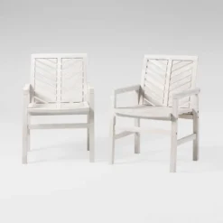 2pk Slatted Chevron Acacia Wood Patio Chairs - Saracina Home 22 2pk Slatted Chevron Acacia Wood Patio Chairs - Saracina Home -Furniture Store GUEST aa2415f8 ee29 4d64 9a59 635679ab9a2b