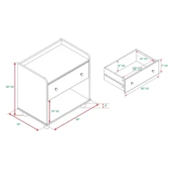 Set Of 2 Katie Transitional Tray Top 1 Drawer Solid Wood Nightstands Caramel - Saracina Home -Furniture Store GUEST aa86a644 1088 4491 99db ac863c4ab818