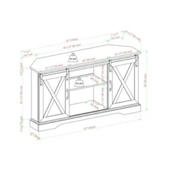 Robinson Rustic Transitional Sliding Barn Door Corner TV Stand For TVs Up To 58" - Saracina Home -Furniture Store GUEST aa8d956e 9f7a 4abe b255 c1c4ee0d9dbb
