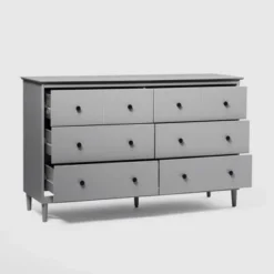Stiva Classic Mid-Century Modern Horizontal 6 Drawer Dresser - Saracina Home -Furniture Store GUEST ab27ae63 eb40 4a84 a28a ef6f50069d2d