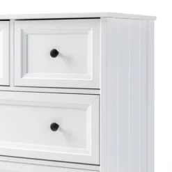 Farmhouse 5 Drawer Grooved Tall Storage Dresser White - Saracina Home 25 Farmhouse 5 Drawer Grooved Tall Storage Dresser White - Saracina Home -Furniture Store GUEST ab313697 0a2b 4a96 892a 514c0abe50fa