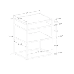 Modern Wood And Metal Side Table With Open Storage - Saracina Home -Furniture Store GUEST aca3f5db 2606 4ca9 b772 e638a4c356d9