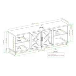 Whitton Modern Transitional Geometric 2 Door TV Stand For TVs Up To 80" - Saracina Home -Furniture Store GUEST aec89585 bf63 495f 881e cae7d74222cd