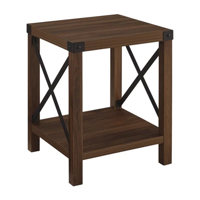 Sophie Rustic Industrial X Frame Side Table - Saracina Home 12 Sophie Rustic Industrial X Frame Side Table - Saracina Home - Image 12