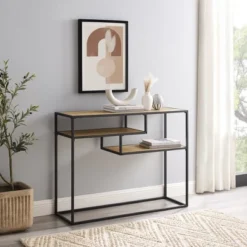 Modern 3 Tier Console Table - Saracina Home -Furniture Store GUEST b3957592 8fff 4c79 a4ab da64f7fc51b2