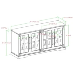 Avalene Modern Farmhouse 4 Door Glass Window Pane TV Stand For TVs Up To 65" - Saracina Home 24 Avalene Modern Farmhouse 4 Door Glass Window Pane TV Stand For TVs Up To 65" - Saracina Home -Furniture Store GUEST b3f7df06 e059 4949 a076 ebe86ef2463e