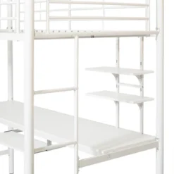 Twin Analise Metal Loft Bed With Wood Desk - Saracina Home -Furniture Store GUEST b4bbba92 aba8 44d4 9b1e 7ffe5362405a