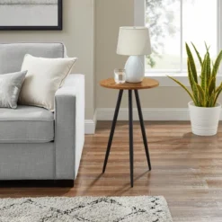 Modern Glam 3 Leg Round Side Table - Saracina Home -Furniture Store GUEST b4fe1f89 fcb5 4727 94e9 09bd848b29ad