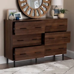 Higgins Modern Horizontal 6 Drawer Dresser - Saracina Home -Furniture Store GUEST b51baecc 8022 4031 8aac a3ba997bb471