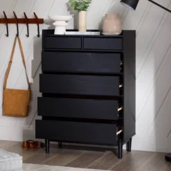 Mid-Century Modern Solid Wood 6 Drawer Vertical Dresser - Saracina Home 24 Mid-Century Modern Solid Wood 6 Drawer Vertical Dresser - Saracina Home -Furniture Store GUEST b571b7d1 67da 4c59 8b4d 6ac67427b8b3