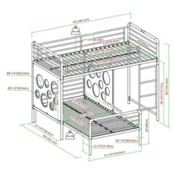 Twin Modern Cut-Out L-Shaped Metal Bunk Bed - Saracina Home -Furniture Store GUEST b5f377ab b5e4 4157 8a9a bfb70f6c79c4
