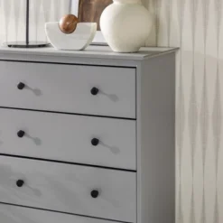 Stiva Classic Mid-Century Modern Vertical 4 Drawer Dresser Gray - Saracina Home -Furniture Store GUEST b7021656 69b7 43eb baa7 bfffb8099818