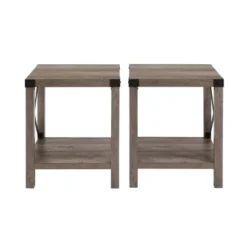 Set Of 2 Sophie Rustic Farmhouse X Frame Side Tables - Saracina Home -Furniture Store GUEST ba192e9c bdb3 4fbc b015 1e016932d4a2