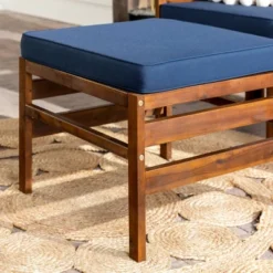 3pc Modular Acacia Wood Patio Chat Set With Cushions - Saracina Home -Furniture Store GUEST bac9860b 3e03 4d90 85a0 e710ace33155