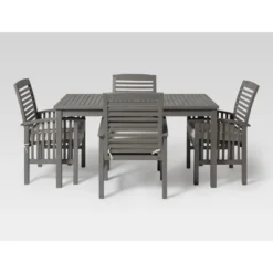 Ravenscroft 5pc Acacia Wood Patio Dining Set - Saracina Home -Furniture Store GUEST bb688450 415a 45cc 80c6 8c71dffb1ee8