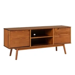 Solid Wood Mid-Century Modern TV Stand For TVs Up To 65" - Saracina Home -Furniture Store GUEST bcf10612 ab1c 44cb 835f 7b34eadc967d