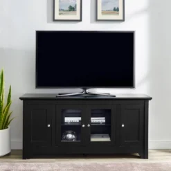 Closed Storage Wood TV Stand Console For TVs Up To 55" - Saracina Home -Furniture Store GUEST bd94882b 87e0 41e0 a1b5 47af5f39b0f6
