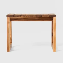 Saracina Home Modern Slatted Rectangle Outdoor Acacia Accent Table -Furniture Store GUEST bf72bab5 006f 4c8b af44 7b2d028c4a03