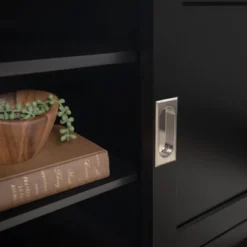 Sliding Door Transitional Wood Storage TV Stand For TVs Up To 80" Black - Saracina Home 10 Sliding Door Transitional Wood Storage TV Stand For TVs Up To 80" Black - Saracina Home -Furniture Store GUEST c1ca9e16 b7ff 49a2 a502 6baf478139ed