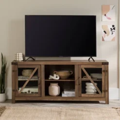 Clarabelle Transitional Glass Barn Door TV Stand For TVs Up To 65" - Saracina Home 20 Clarabelle Transitional Glass Barn Door TV Stand For TVs Up To 65" - Saracina Home -Furniture Store GUEST c23d4c35 3bb3 41b9 bb06 7cceb76937e5