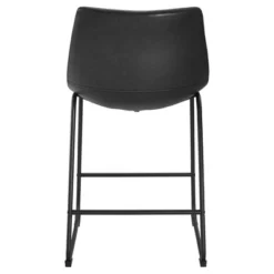 Set Of 2 Laslo Modern Upholstered Faux Leather Counter Height Barstools - Saracina Home -Furniture Store GUEST c46de002 f908 4921 9735 db2fda8942da