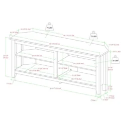 Transitional 4 Cubby Wood Open Storage Corner TV Stand For TVs Up To 65" - Saracina Home -Furniture Store GUEST c492ae72 65b9 4190 9d71 e4e087b13194