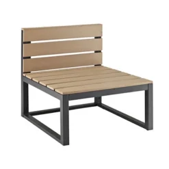 4pc Metal & Wood All Weather Patio Sectional Set - Natural - Saracina Home -Furniture Store GUEST c5320dab 24ad 4797 869a 0ca6e9681128