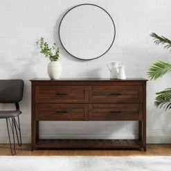 Transitional 4 Drawer Buffet - Saracina Home -Furniture Store GUEST c6383927 bd15 4c3c a6c0 b8083c8d9325