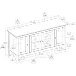 Closed Storage Wood TV Stand Console For TVs Up To 55" - Saracina Home -Furniture Store GUEST c83c2028 259f 4dd7 a292 32d2ab276e82