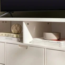 Cara Mid-Century Modern 3 Drawer Corner TV Stand For TVs Up To 58" - Saracina Home -Furniture Store GUEST c84185b3 2218 44f2 8f9f 46919812d8aa