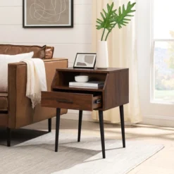 Modern 1 Drawer Angled Side Table - Saracina Home -Furniture Store GUEST c89f3526 ba89 470f a5ae 0affe175494b