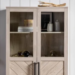 68" Boho Modern Tall Storage Wood Cabinet - Saracina Home -Furniture Store GUEST caaed950 8a86 48dc 90af fe02f919bd3d