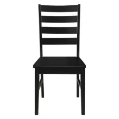 Set Of 2 Wood Ladder Back Dining Chair Black - Saracina Home -Furniture Store GUEST caea8ff6 ea37 4153 b6ba f2356f4178a9
